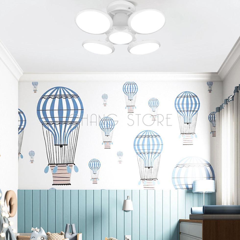 Đèn LED tích điện năng lượng mặt trời 5 chế độ hình 4 cánh hoa đuôi E27 có thể đóng mở
