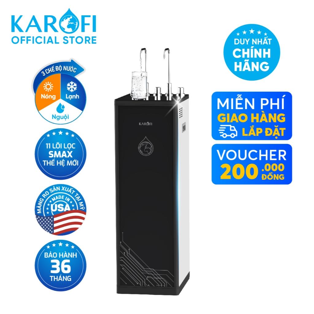 [TẶNG BỘ LÕI] Máy lọc nước nóng lạnh 11 lõi chính hãng Karofi KAD-D66, màng RO Mỹ, Bảo hành 36 tháng