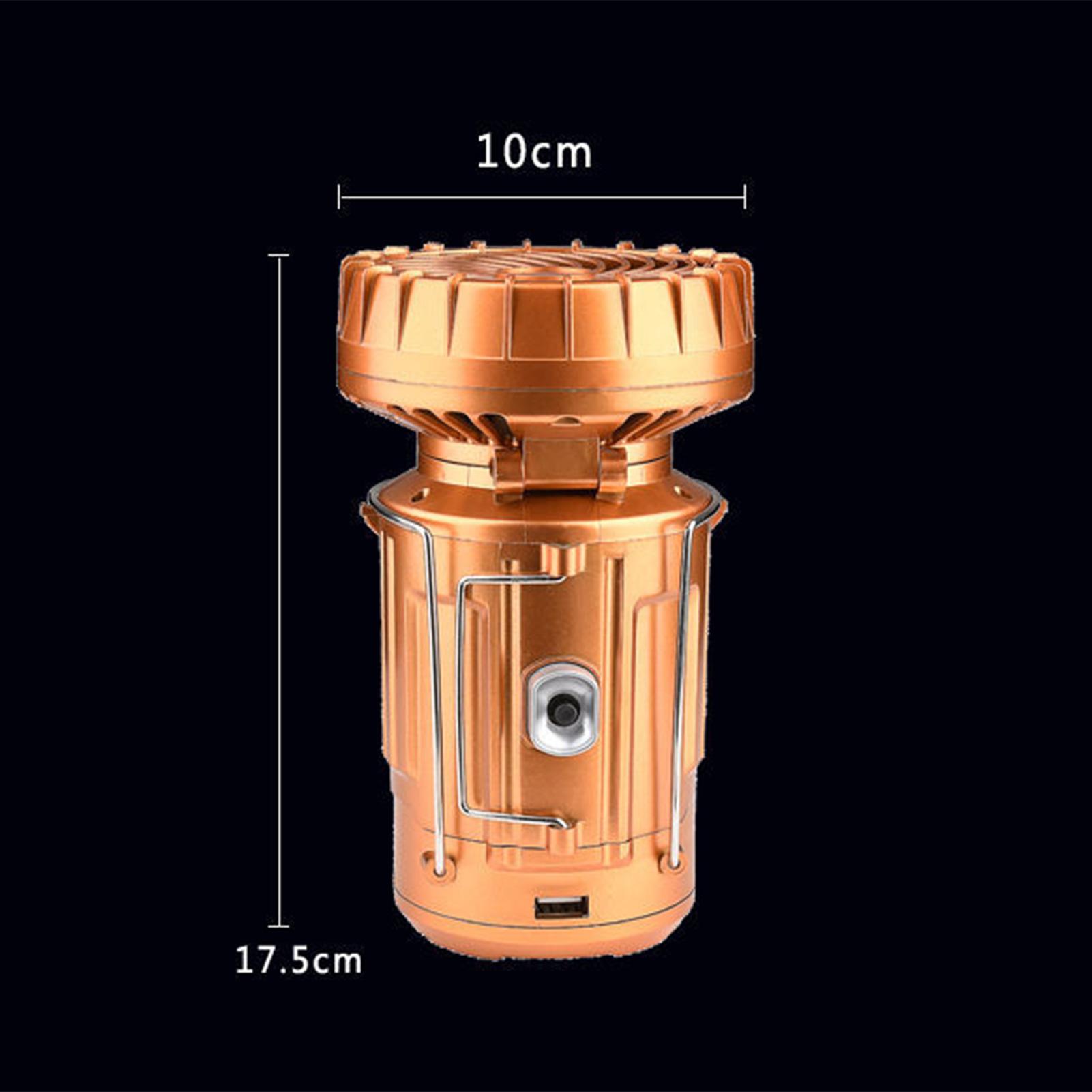 3 in 1 Multi-function Camping Light Fan Solar Charge Outdoor Camping Lantern Light