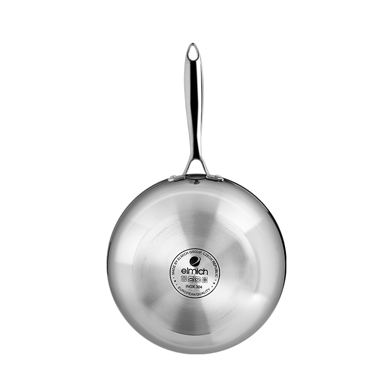 Chảo xào inox cao cấp 3 lớp đáy liền Elmich Trimax EL-3796 size