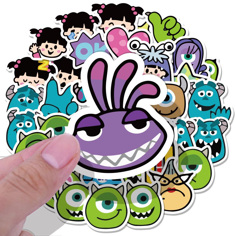 Sticker MONSTER UNIVERSITY hoạt hình trang trí mũ bảo hiểm,guitar,ukulele,điện thoại,sổ tay,laptop-mẫu S136