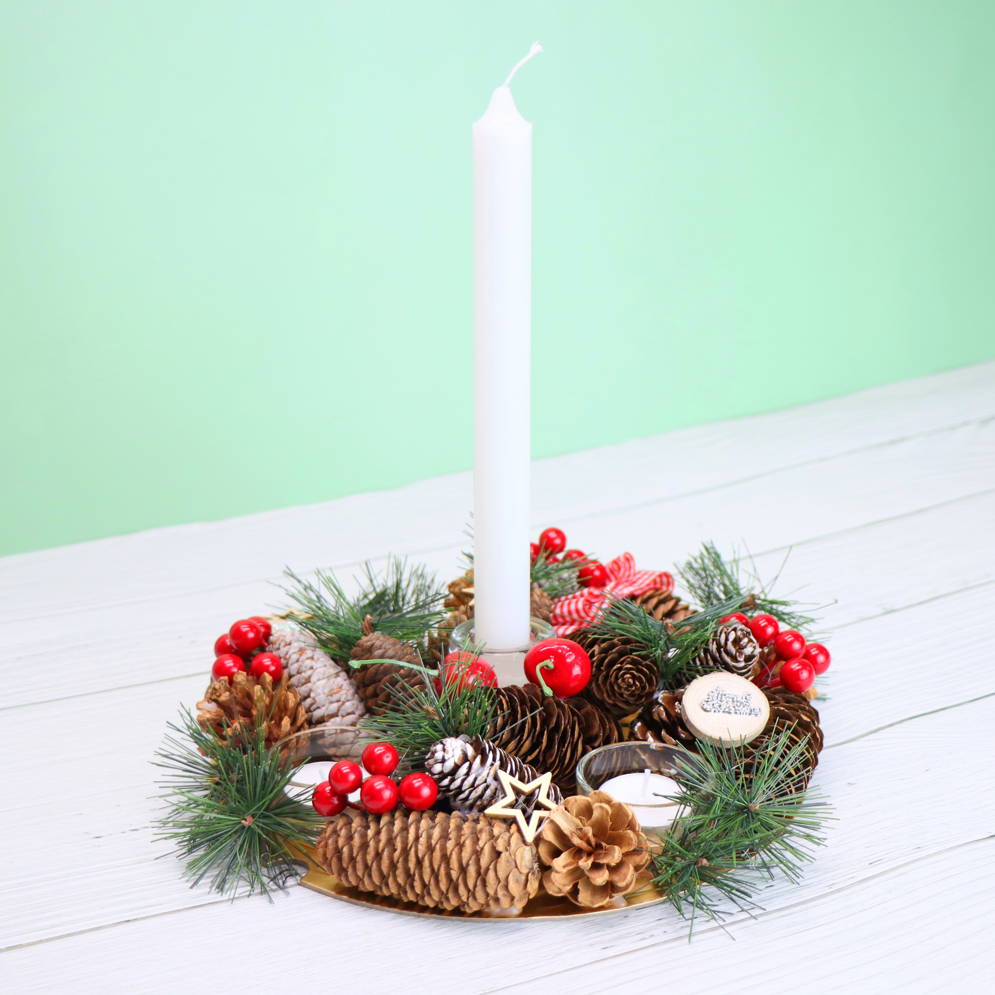 Khay để nến sang trọng NEN07  trang trí giáng sinh noel