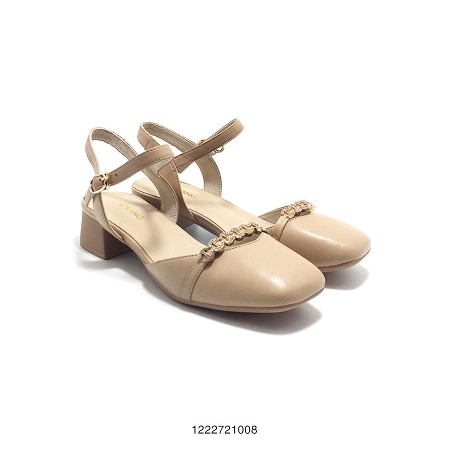 Sandals thời trang nữ giả da Aokang 1222721008 màu nâu
