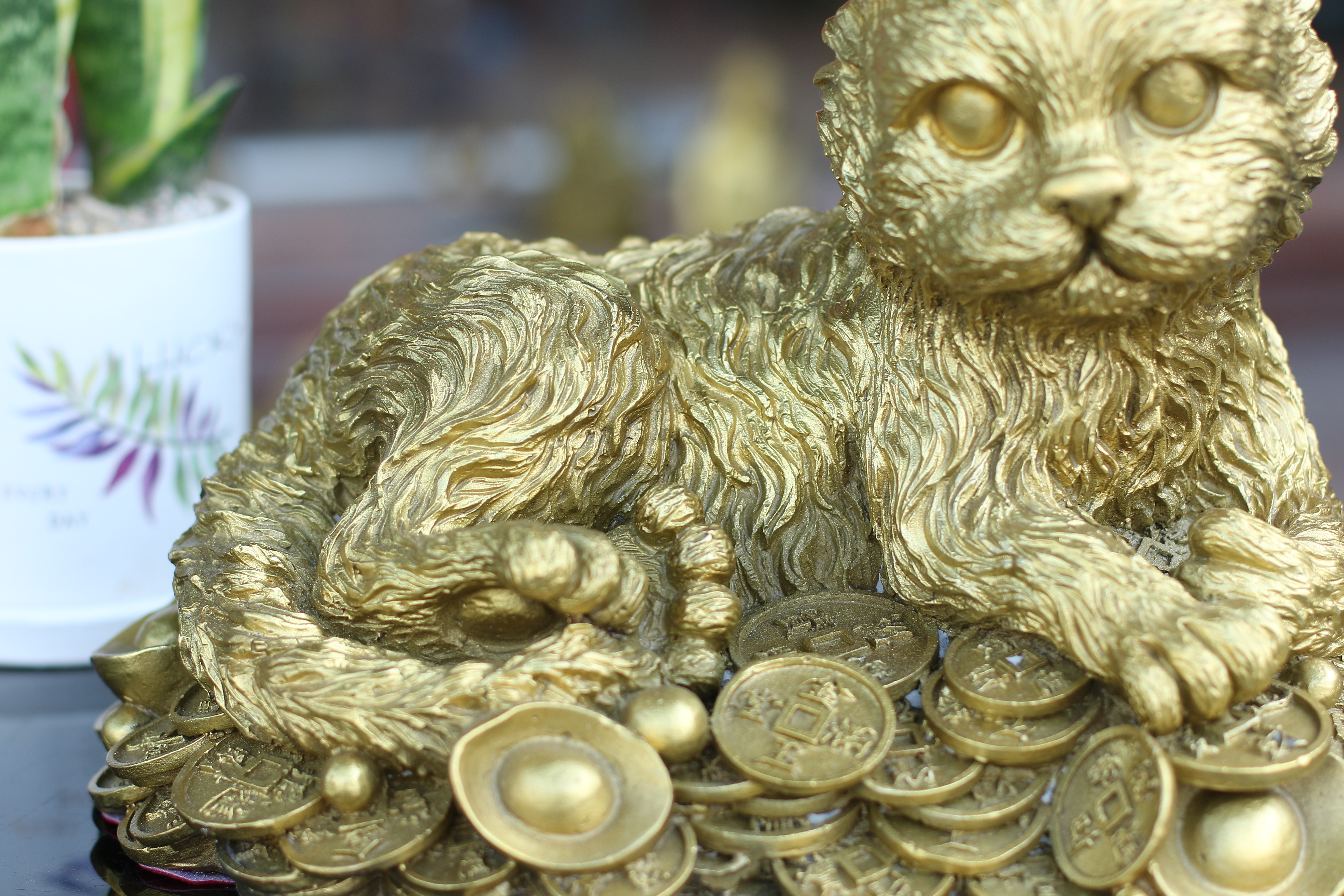 Tượng Mèo phong Thủy Bằng Đồng Lê Gia