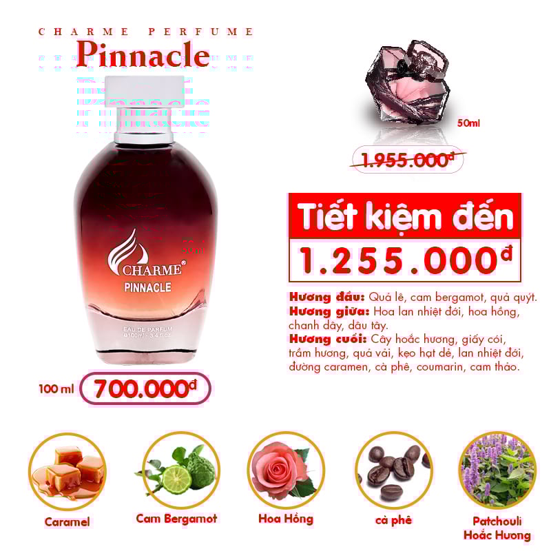 Nước Hoa Nữ Charme Pinnacle 100ml
