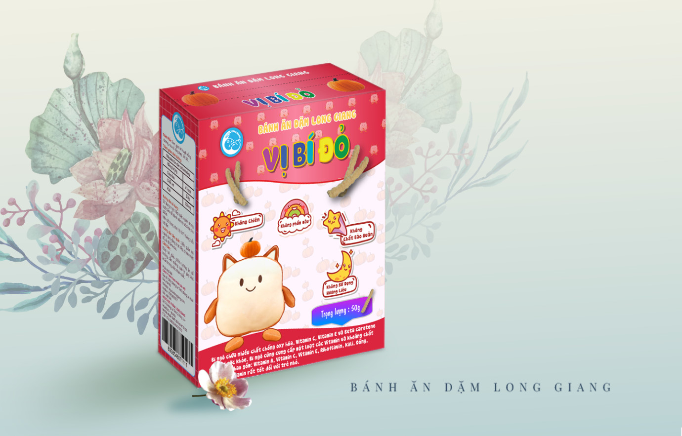 Bánh ăn dặm Long Giang -vị Bí Đỏ