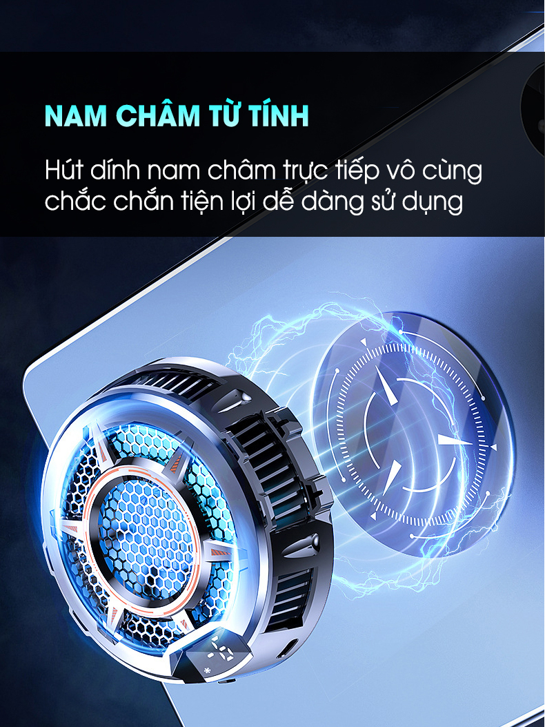 Quạt tản nhiệt máy tính bảng Memo CX05 - Quạt làm mát nhanh cho tablet cao cấp công nghệ Ai có đèn LED RGB - Hàng nhập khẩu