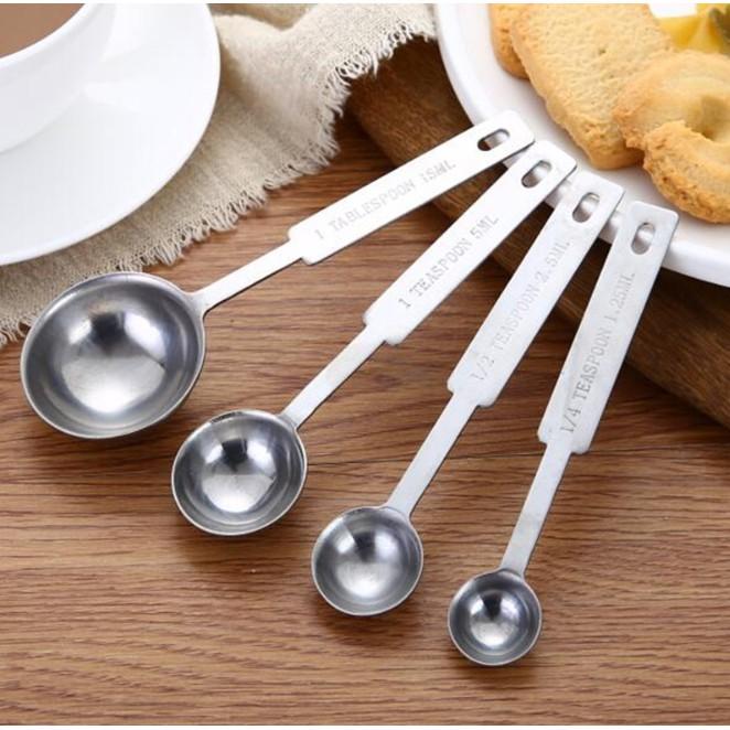 Bộ thìa đong bột inox 4 cái