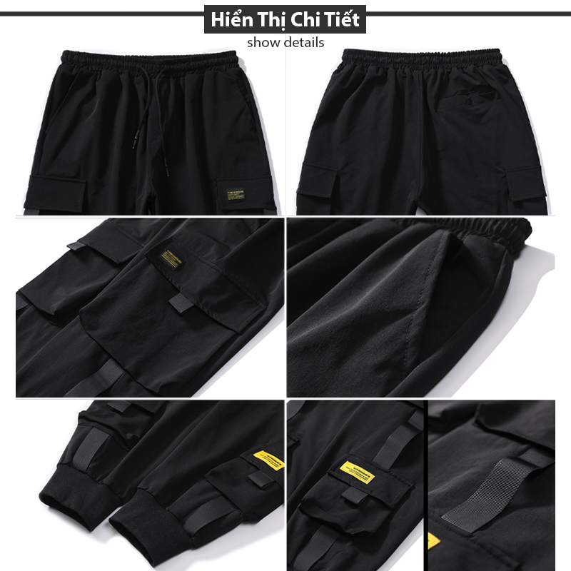Quần thể thao nam kaki TinoFun mã TT46 thô túi hộp Cao Cấp jogger bó ống co giãn vải đẹp ống dài Hàn Quốc hè thu