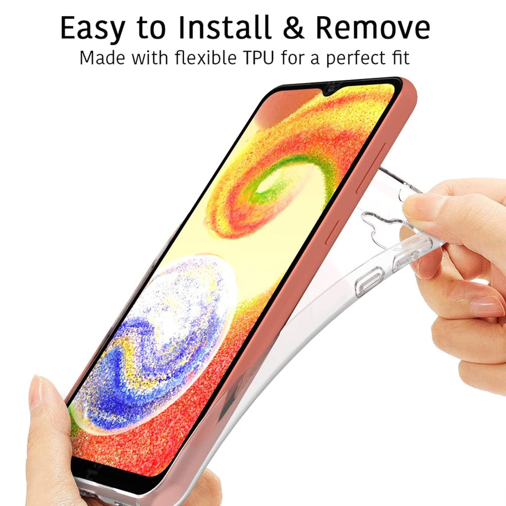 Ốp lưng silicon dẻo cho Samsung Galaxy A04 hiệu Ultra Thin trong suốt mỏng 0.6mm độ trong tuyệt đối chống trầy xước - Hàng nhập khẩu
