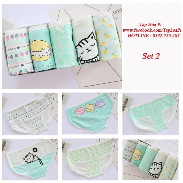 SET QUẦN LÓT COTTON NỮ SIÊU THOÁNG MÁT