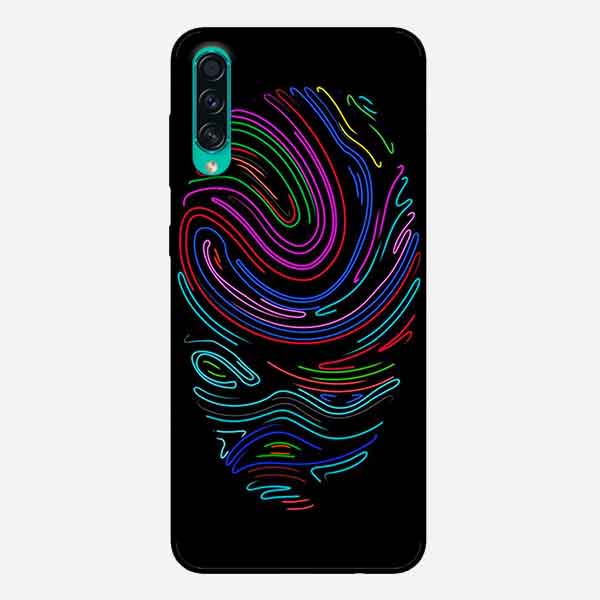 Ốp Lưng in cho Samsung A50 Mẫu Vân Tay Neon - Hàng Chính Hãng