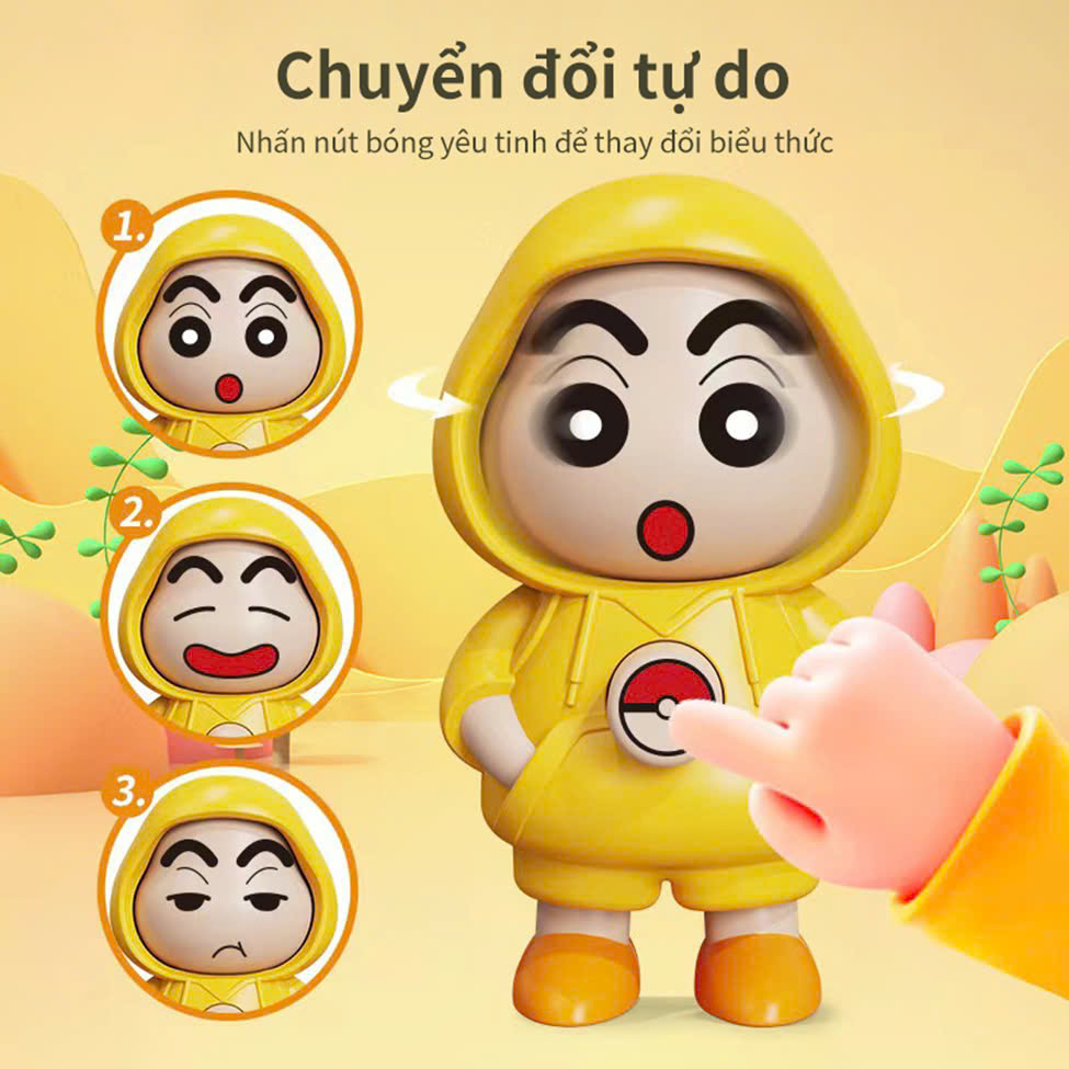 Móc Khóa Búp Bê Thay Đổi Khuôn Mặt Crayon Shin Chan Quà Tặng Vui Nhộn Hoạt Hình Dễ Thương