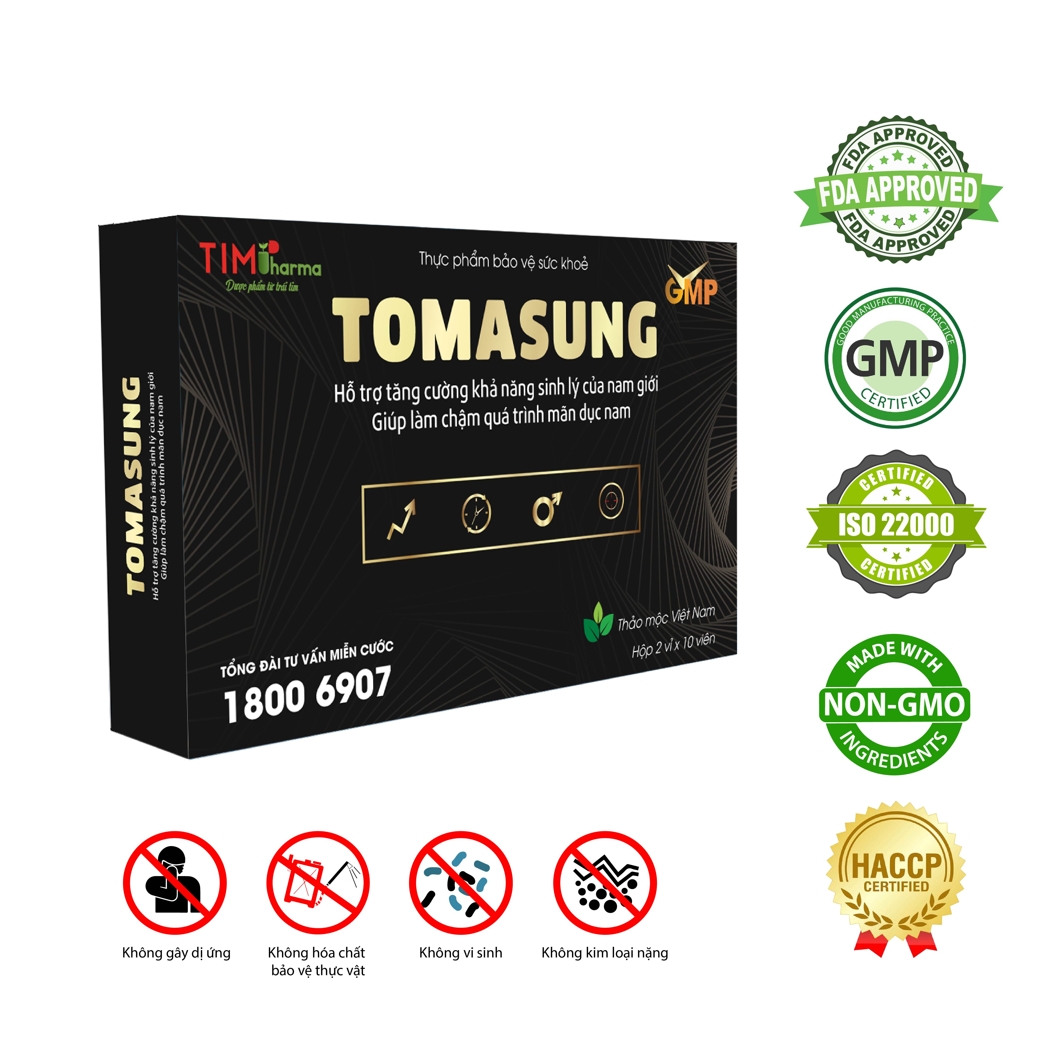 Tomasung - Hỗ trợ tăng cường sinh lý nam giới, làm chậm quá trình mãn dục