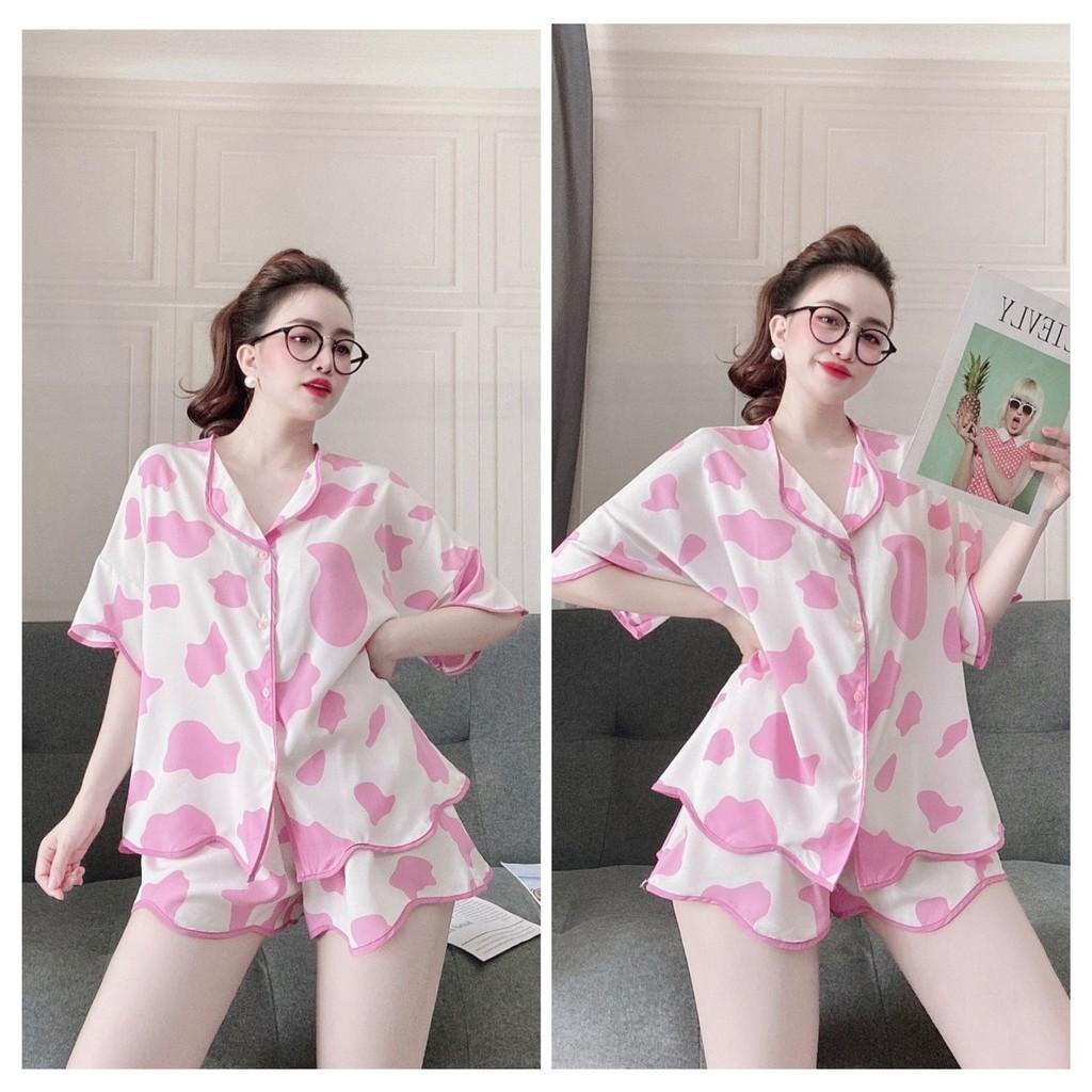 Đồ Ngủ Lụa Bigsize Pijama Nữ, Đồ Bộ Mặc Nhà Nữ , Chất Lụa 100D Cao Cấp, fom dưới 70kg - ẢNH CHỤP THẬT