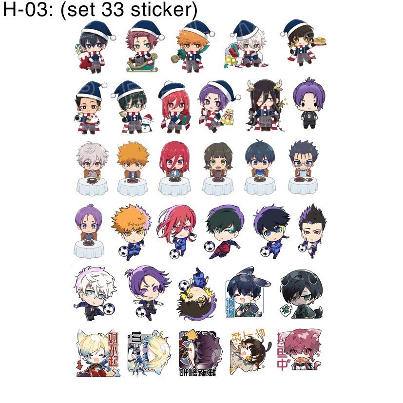 Sticker blue lock isagi yoichi bachira meguru 37 hình khác nhau/ hình dán Blue Lock Michael