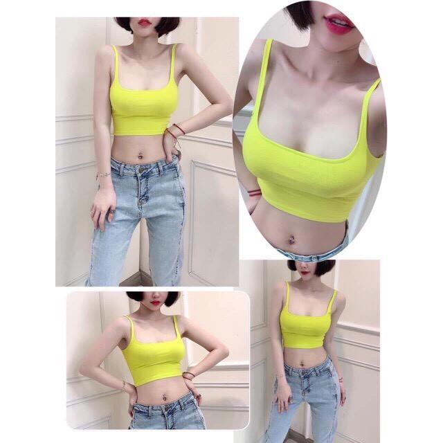 Áo hai dây croptop hở lưng sexy chất thun porip xịn - 25 store