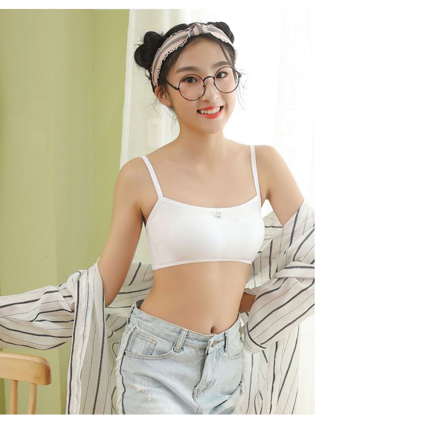 Áo Bra Học Sinh Chất Liệu Cotton Có Mút Áo Lót Thấm Mồ Hôi Mặc Kute