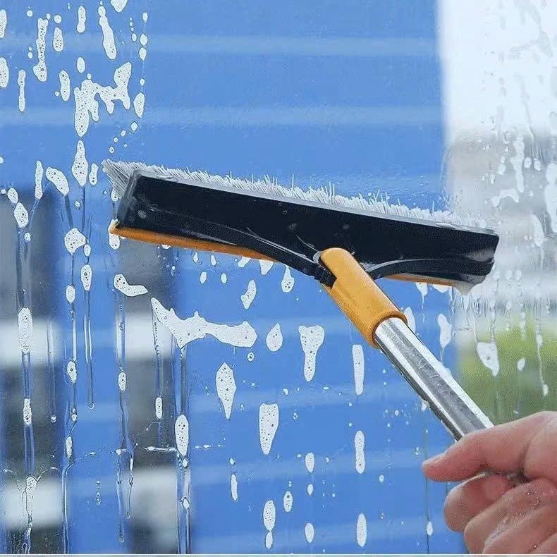 Chổi Chà Sàn Nhà Tắm Xoay 120 Độ - Thiết Kế Đầu Gạt Nước Và Đầu Chổi Quét Nhà Siêu Sạch (112 x23 cm) Làm Sạch