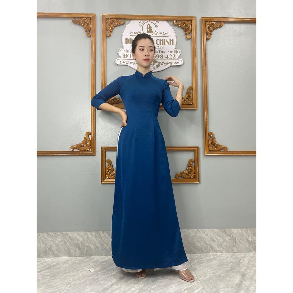 Áo dài tây thi cao cấp_Duy Chinh_ADTT0003_Tông Màu Xanh
