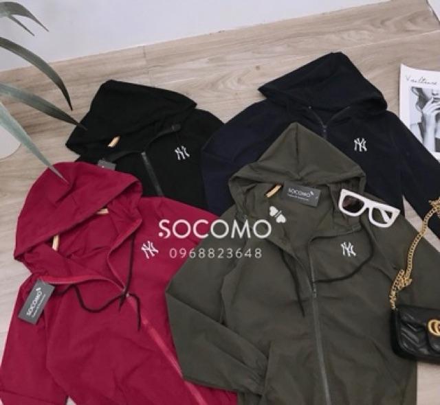 Áo khoác bomber gió mũ nữ Socomo