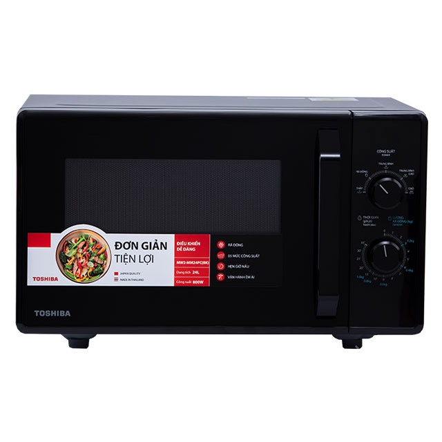 Lò vi sóng Toshiba 24PC-  Dung tích 24 lít - microwave - loại lò vi sóng cơ - Sản xuất tại Thái Lan - Hàng chính hãng