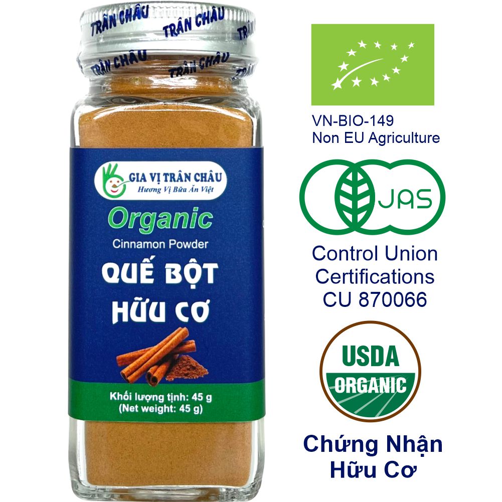 Quế bột hữu cơ Trân Châu hũ 50g