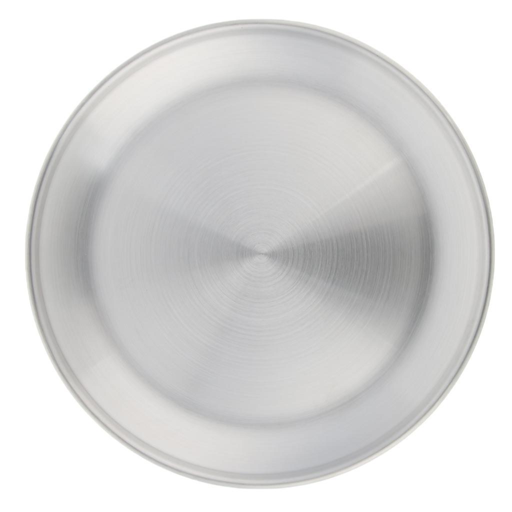 2-3pack Stainless Steel Round Plate Dish Camping Picnic Food Salad Container