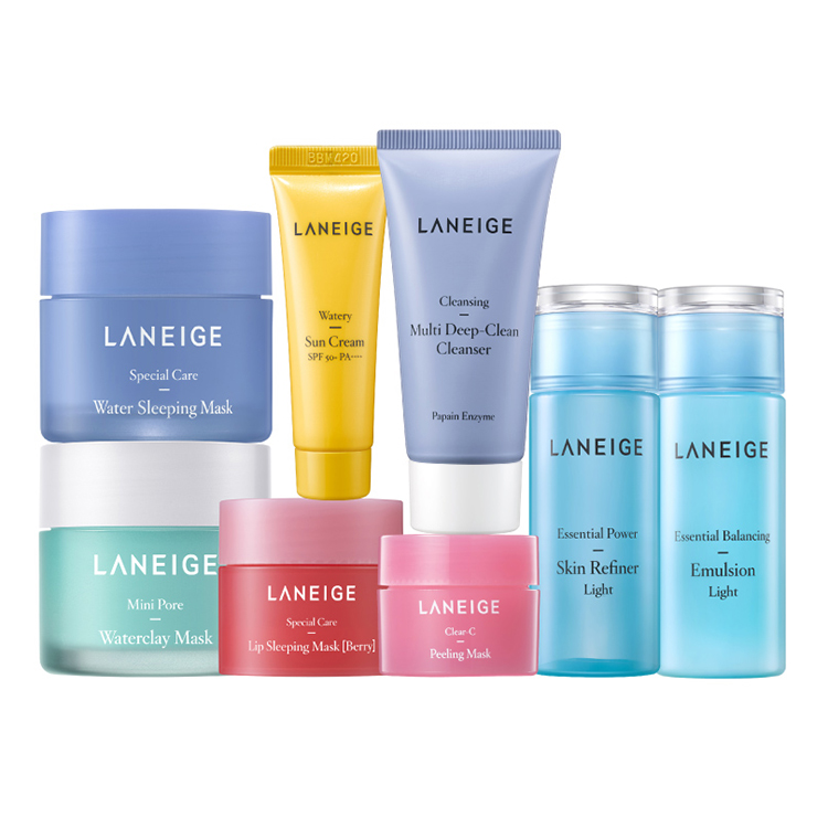 Bộ Du Lịch Giảm Bã Nhờn, Lỗ Chân Lông To Và Mụn Đầu Đen Laneige Clean Skin Set