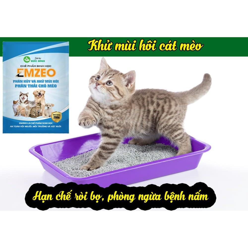 Chế Phẩm Vi Sinh EMZEO Thú Cưng - Đức Bình 200Gr Khử Mùi Hôi Phân Chó Mèo Và Thú Cưng