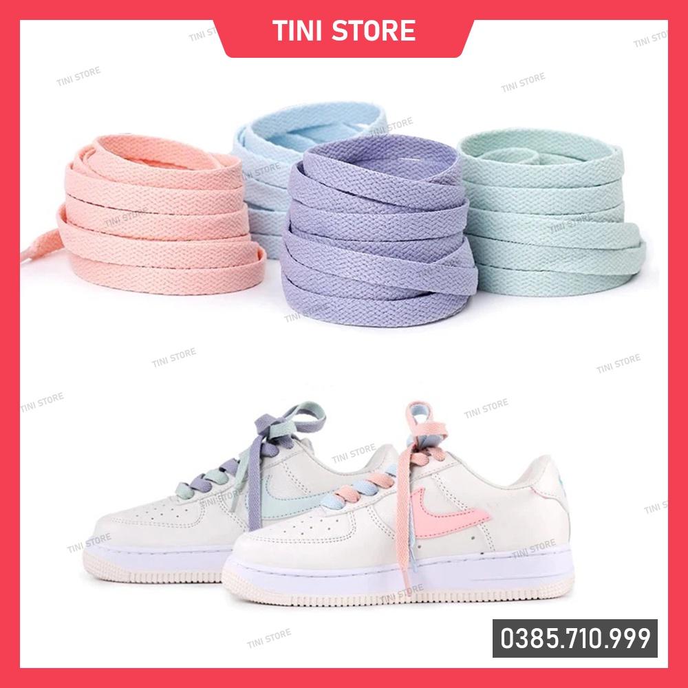 Dây giày dẹt màu Pastel Nike, Adidas chính hãng 6 màu