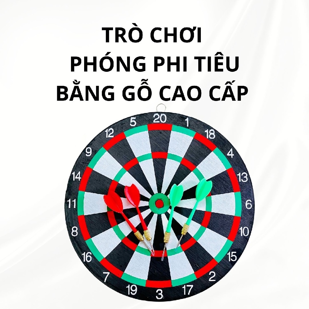 Bảng Phóng Phi Tiu 28 Cm 2 Mặt Tặng Kèm 4 Phi Tiu Chân Kim