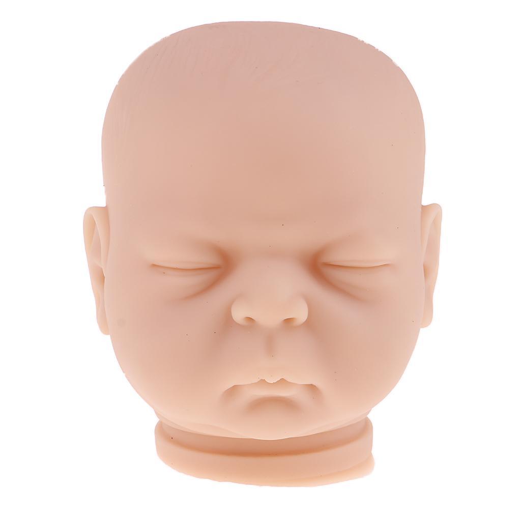 Unpainted Reborn Doll Kits Soft Vinyl Silicone Newborn Baby Doll Kit Model Set DIY Art, 20 Inch Sleeping Toddler Infant Model
