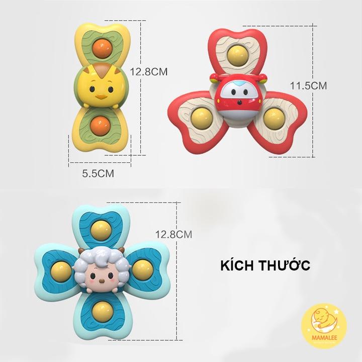 Chong Chóng Dính Tường Kích Thích Giác Quan Cho Bé - Spinner Hình Con Vật Siêu Đáng Yêu