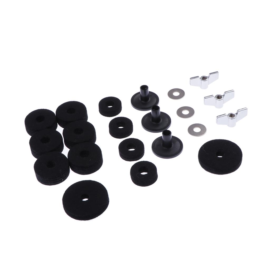 2x Drum Replacement Parts Accessories Cymbal Sleeves Washers Wing Nuts Felts