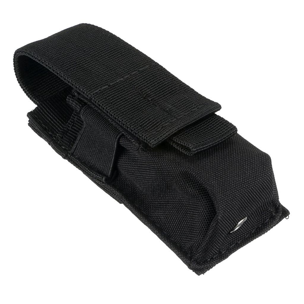 5-10pack Tactical Military Flashlight Torch Belt Holster Holder Pouch - Black