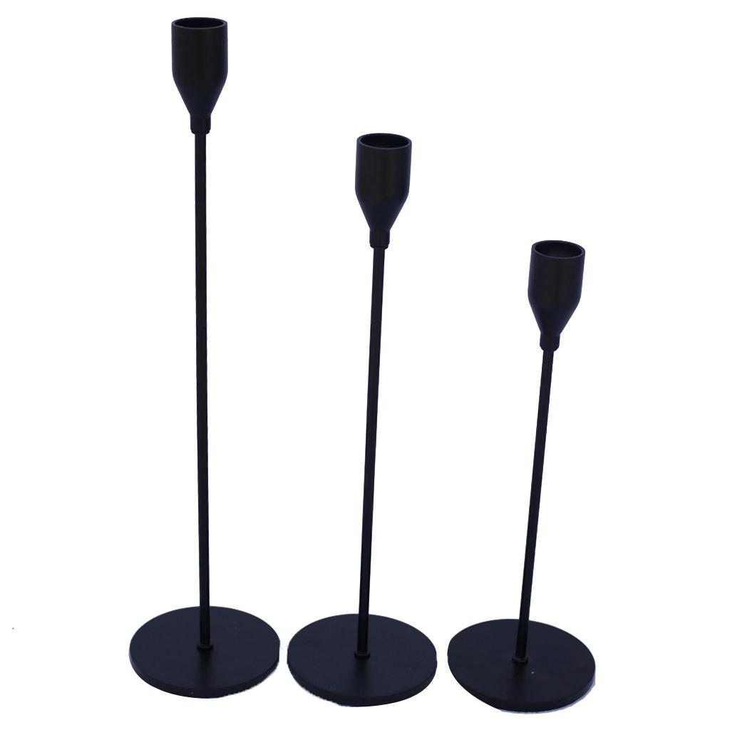 Candle Holder Geometric Elegant Tealight Centerpieces for Home Decor,Black