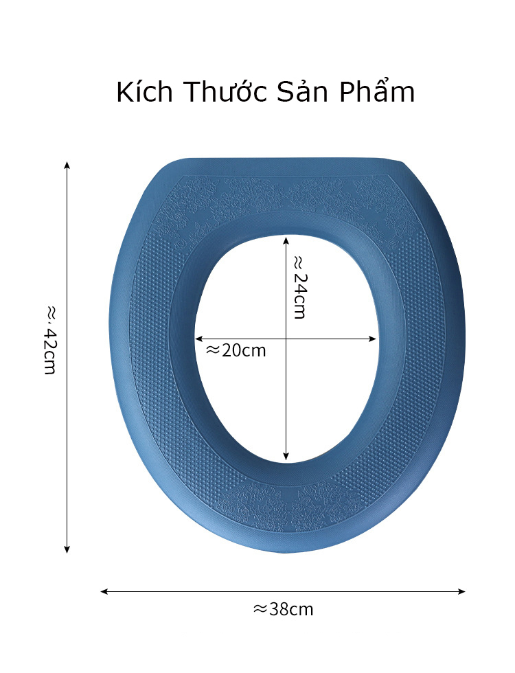 Miếng Lót, Đệm Lót Bồn Cầu Giữ Ấm Mùa Đông KUNBE, Chống Thấm Nước Chất Liệu Mút Xốp EVA Mềm Mại Ấm Áp - Giao Màu Ngẫu Nhiên