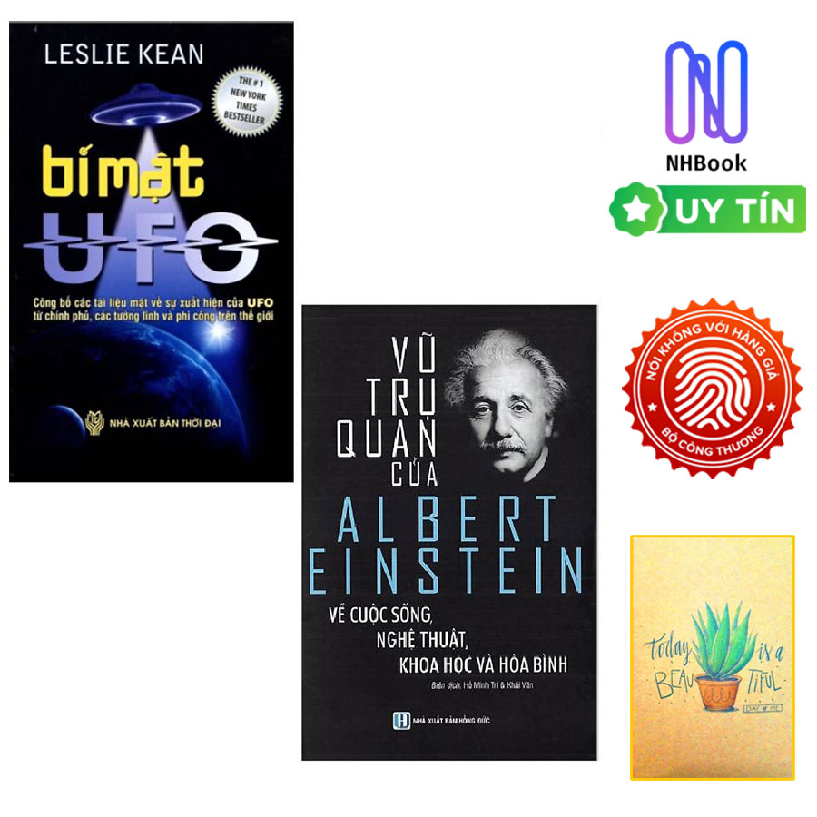 Combo Vũ Trụ Quan Của Albert Einstein Về Cuộc Sống, Nghệ Thuật, Khoa Học Và Hòa Bình Và Bí Mật UFO ( Tặng sổ tay)