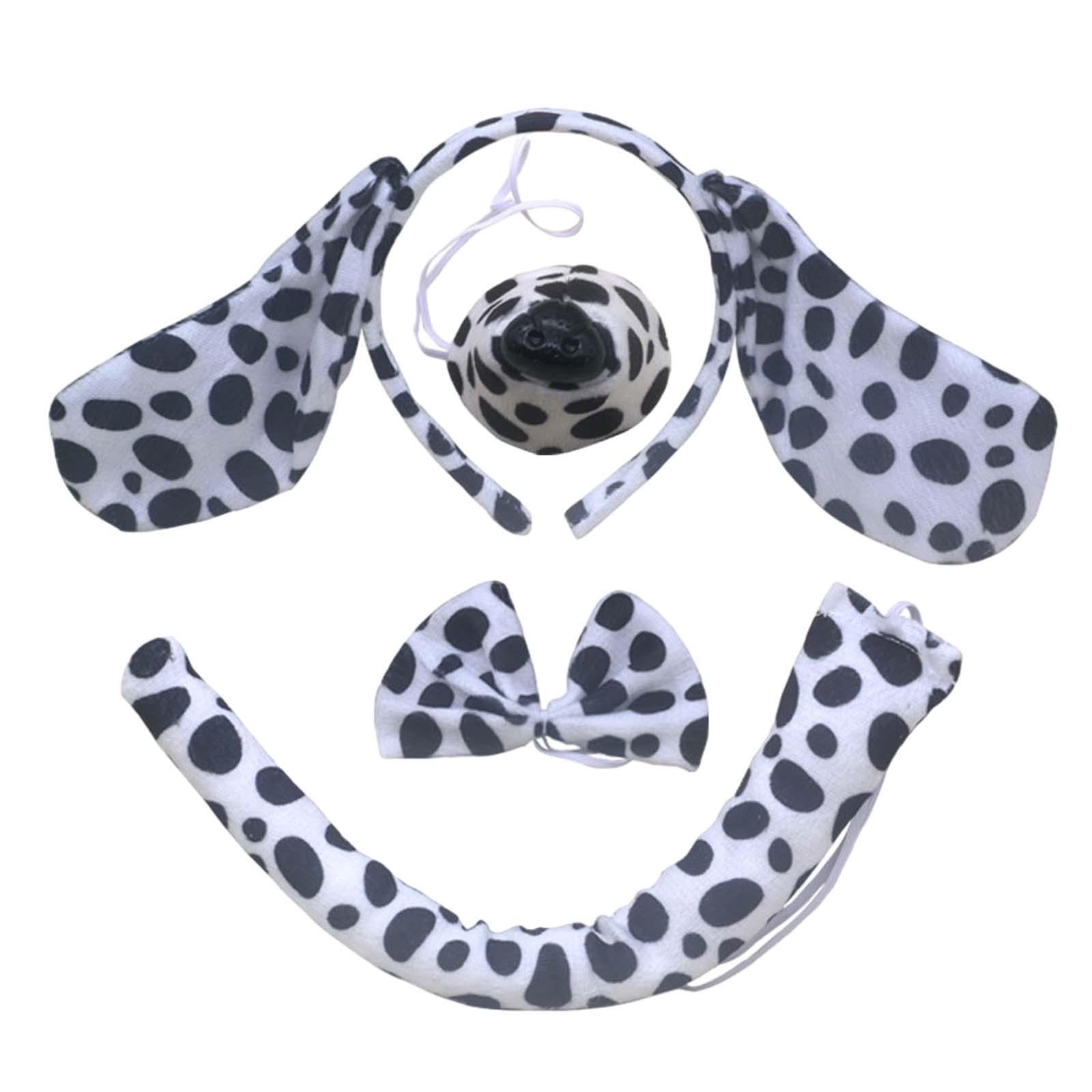 Puppy Dog Ears and Long Tail Set Ears Hair Clip Plush Faux Gifts Puppy Dog Hair Hoop Headdress for Fancy Party Children Women