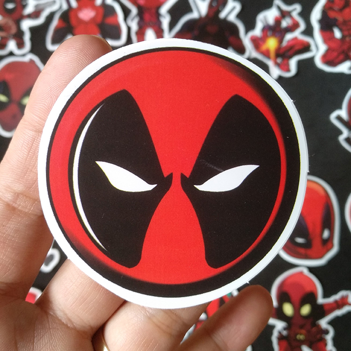 Bộ Sticker dán cao cấp chủ đề DEADPOOL - Dùng dán Xe, dán mũ bảo hiểm, dán Laptop