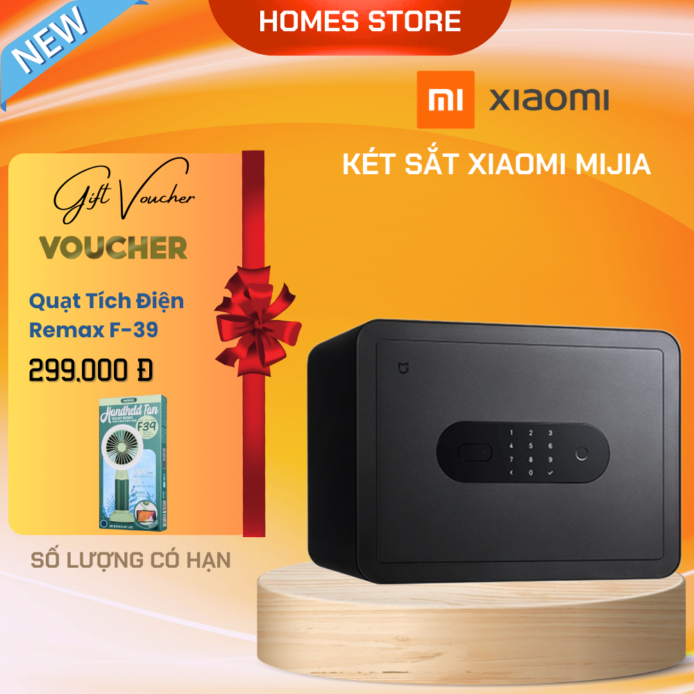Két Sắt Thông Minh, Két Sắt Xiaomi Mijia Sử Dụng Vân Tay Gồm 6 Chế Độ Mở Khóa Áp Dụng Công Nghệ Cao Báo Động, Kết Nối App Thông Minh - Hàng Nhập Khẩu