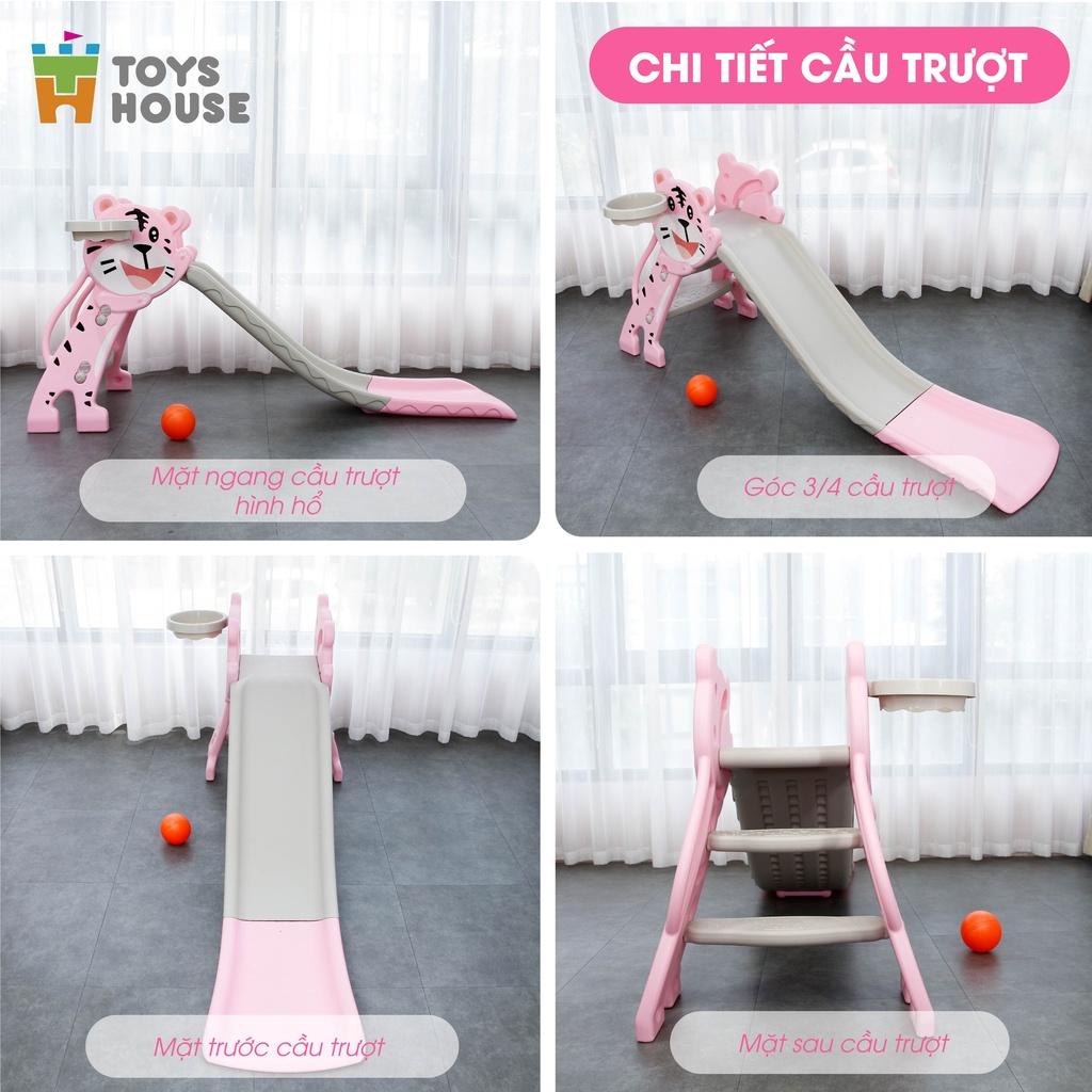 Cầu trượt kèm Khung bóng rổ cho bé Toys House WM19024, hàng chính hãng cao cấp