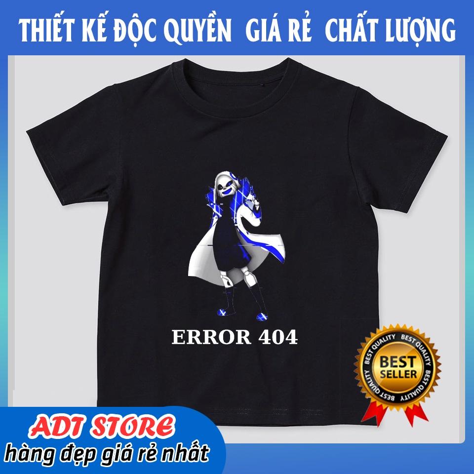 Áo Thun Bé Trai In Hình Game Undertale Sans Error 404 cực chất giá rẻ