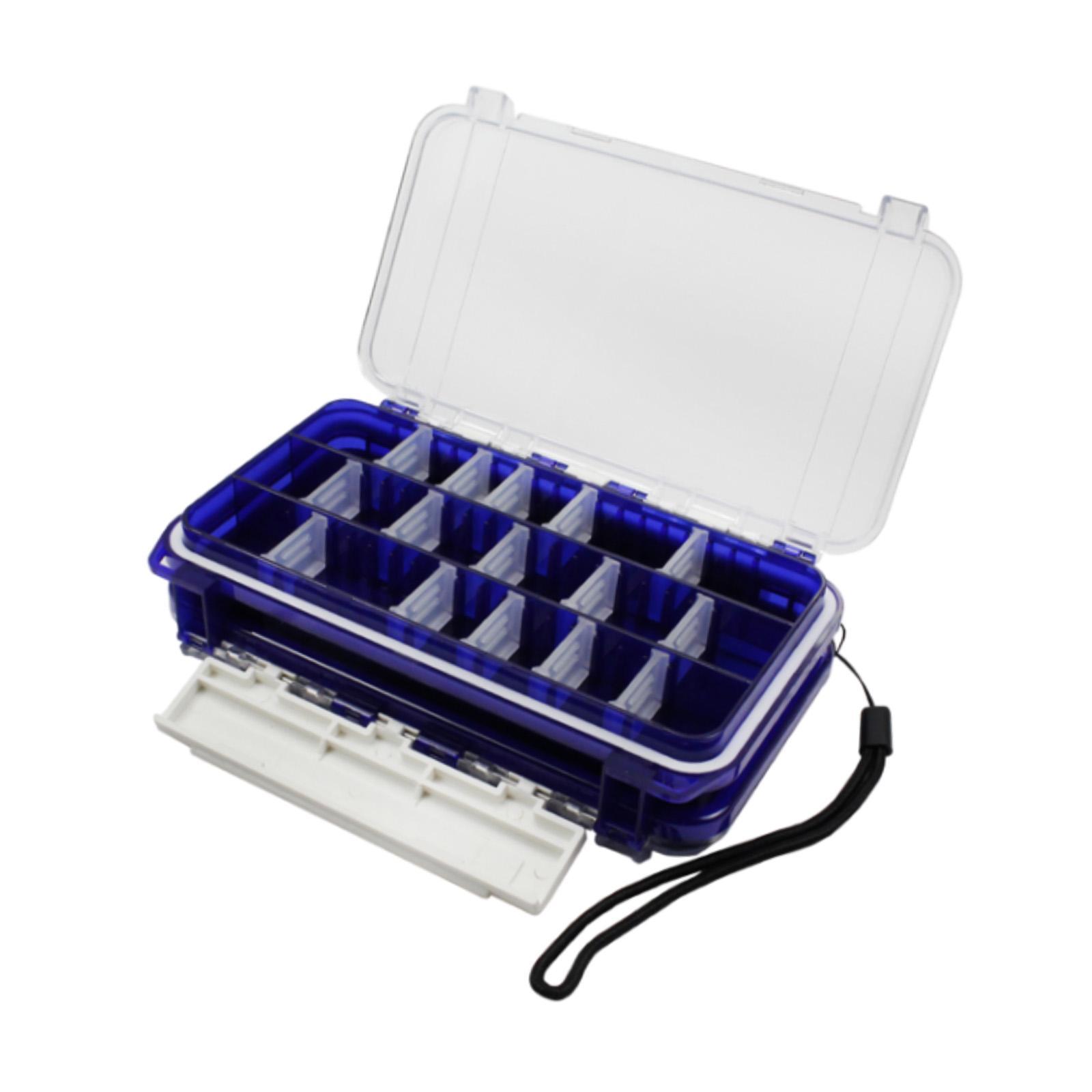 Fishing Tackle Box Fishing Storage Box Hooks Fishing Accessory Waterproof Organizing Tackle Storage Tray Tool Double Sided Fishing Tools Box