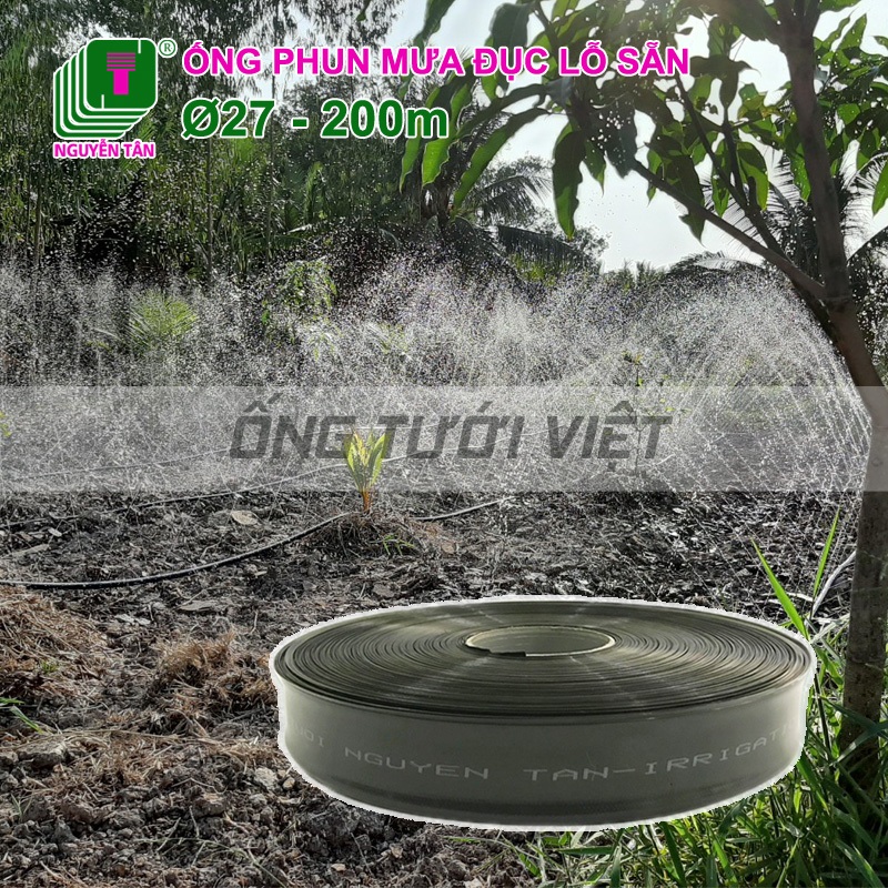 200m Ống dây tưới phun mưa Nguyễn Tân phi 27 | Ống mềm sử dụng trong hệ thống tưới nông nghiệp