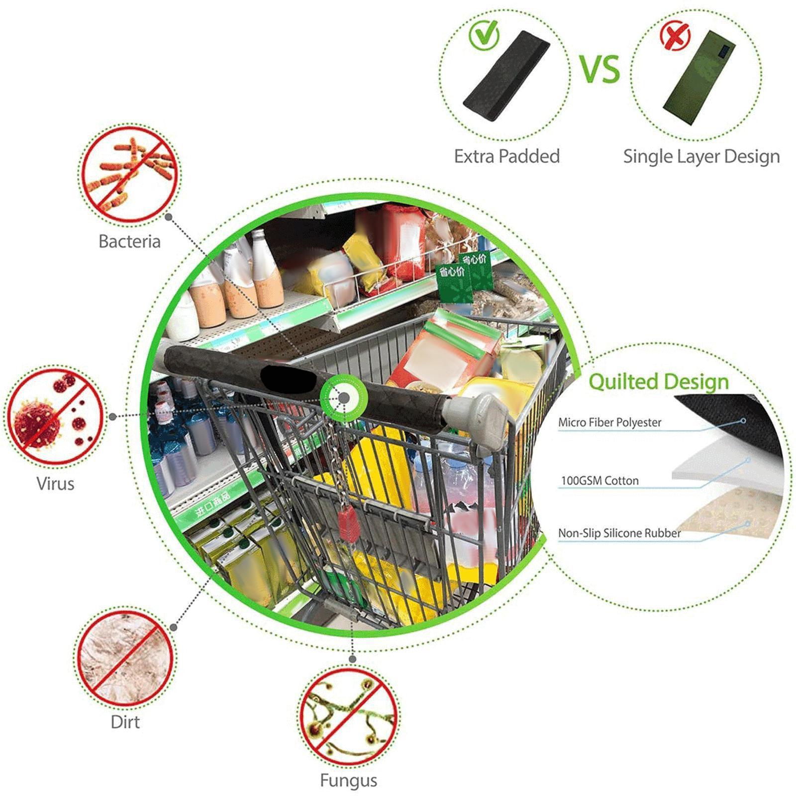 Supermarket Shopping Cart Covers Shopping Trolley Handle Sleeves Gloves