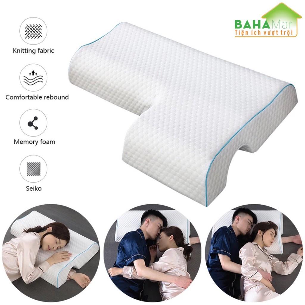 GỐI ĐÔI CONG VÒNG CUNG ÔM TẠO THOẢI MÁI CHO CÁNH TAY phù hợp với các cặp đôi khi ngủ gối đầu tay