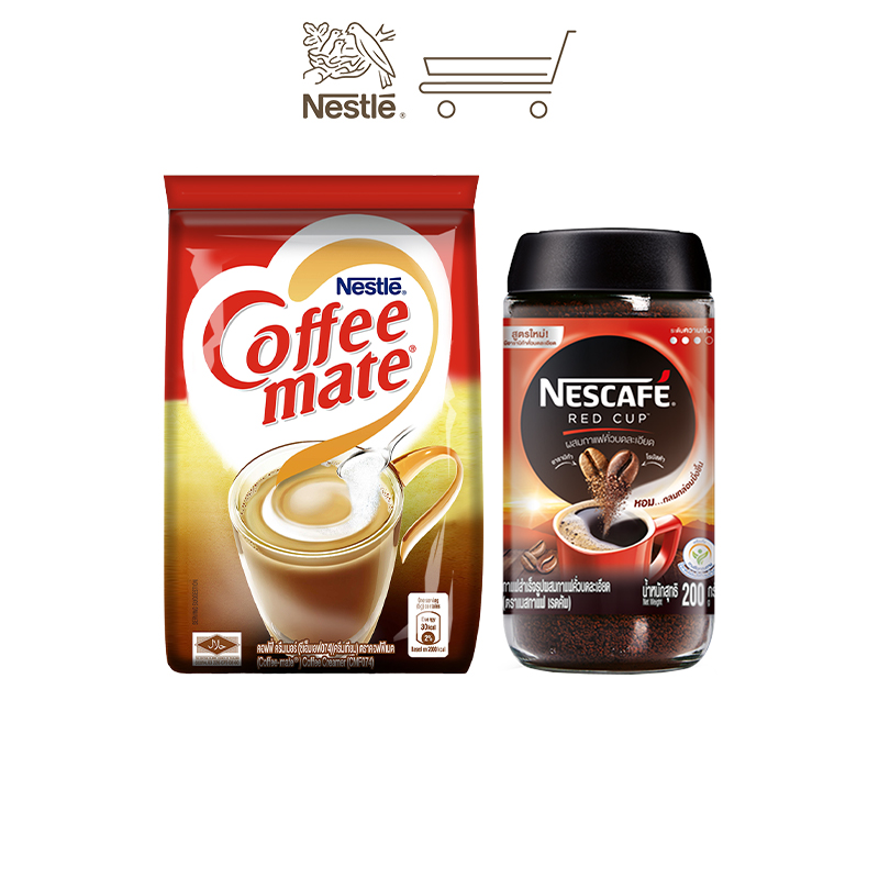 Combo 1 hũ Cà phê NESCAFÉ Red Cup &amp; 1 bịch Bột kem Nestlé Coffee Mate 453g