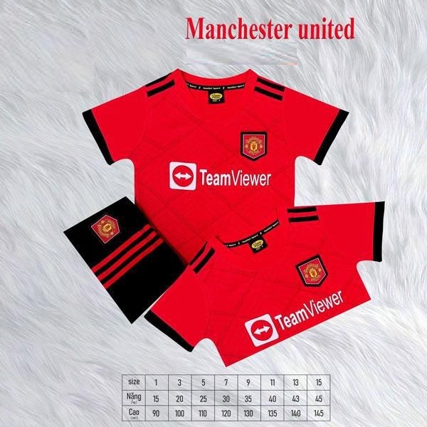 Bộ Quần Áo Bóng Đá Trẻ Em – CLB. Manc. United ( Vải Thun )